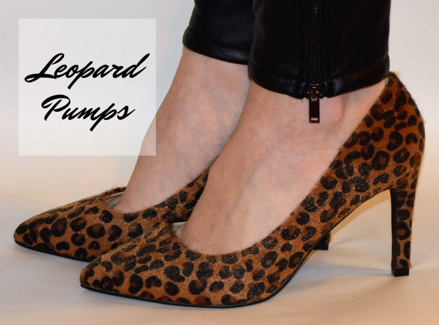 leopard print leather pumps