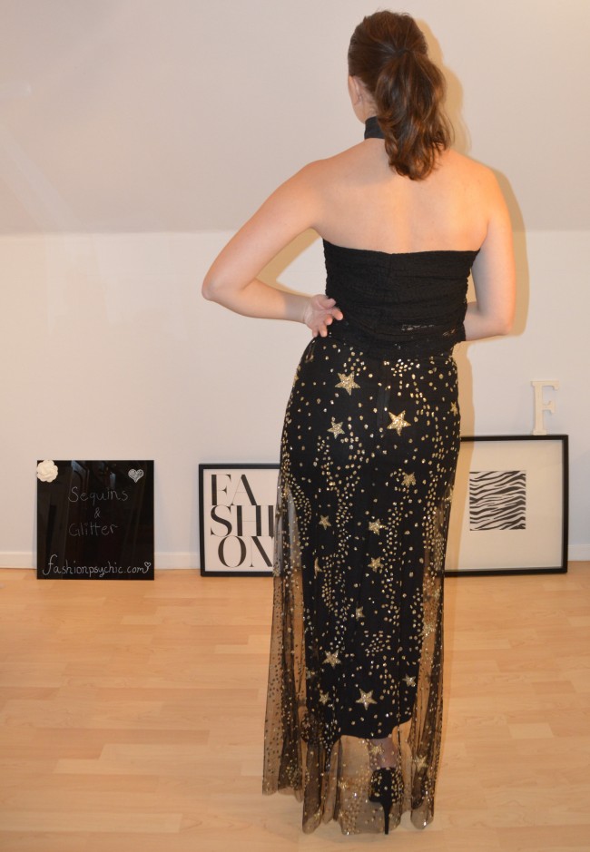 glitter themed party outfit