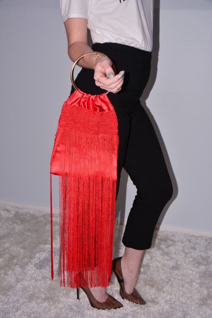 How to make a fringe bag out of curtains DIY Fringe Bag